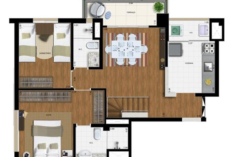 Apartamento à venda com 2 quartos, 67m² - Foto 8