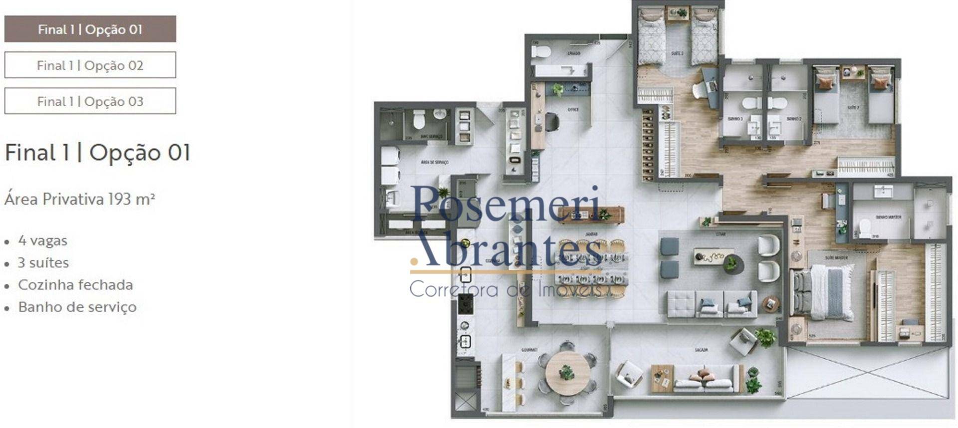 Apartamento à venda com 3 quartos, 197m² - Foto 7