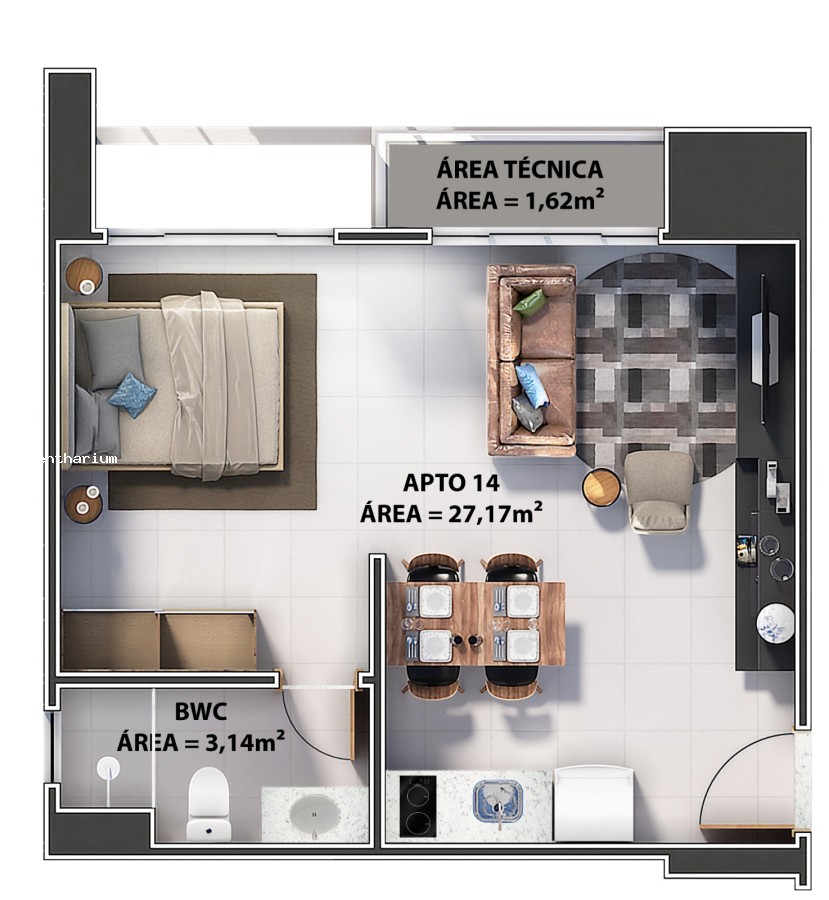 Flat/Apart Hotel à venda, 35m² - Foto 21