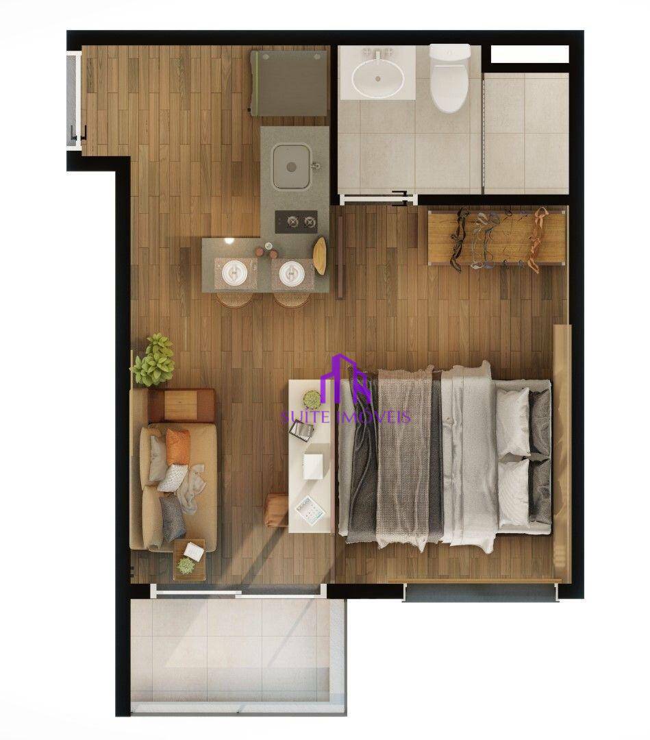 Apartamento à venda com 1 quarto, 58m² - Foto 4