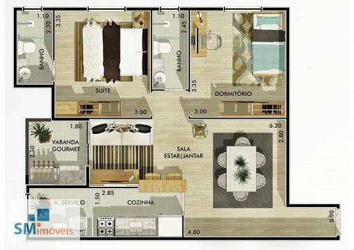 Apartamento à venda com 2 quartos, 65m² - Foto 8