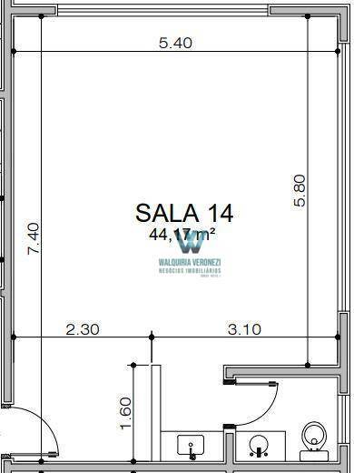 Conjunto Comercial-Sala à venda, 44m² - Foto 12