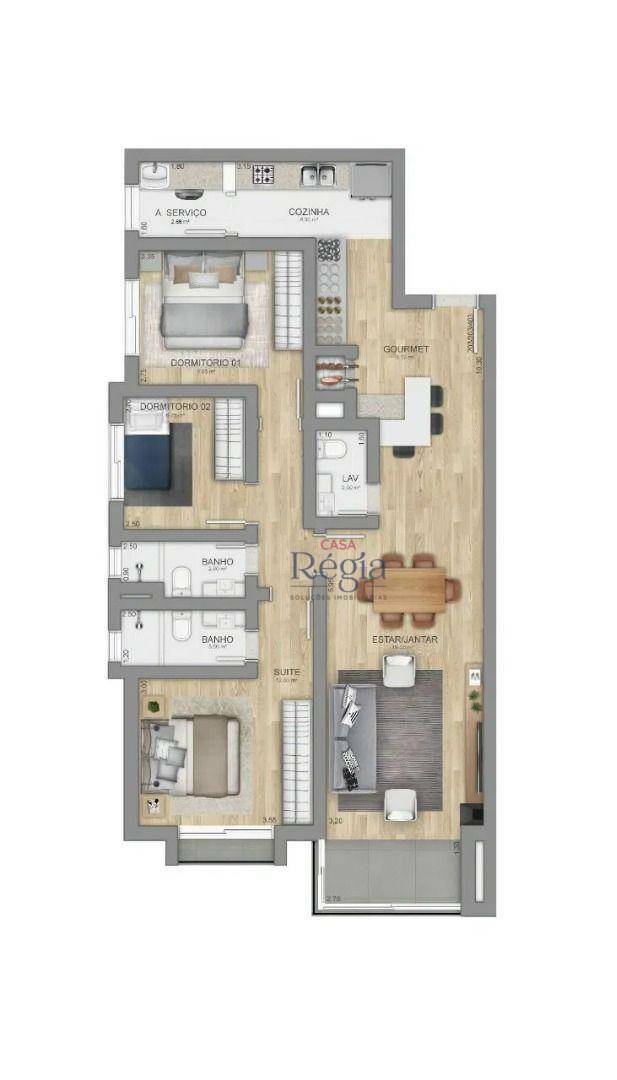 Apartamento à venda com 3 quartos, 100m² - Foto 6