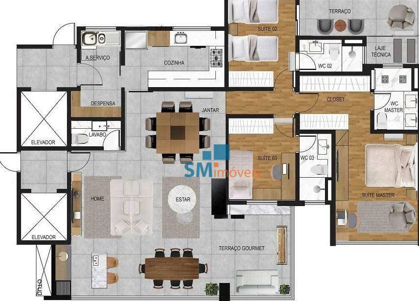 Apartamento à venda com 3 quartos, 141m² - Foto 14