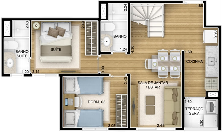 Apartamento à venda com 3 quartos, 67m² - Foto 13