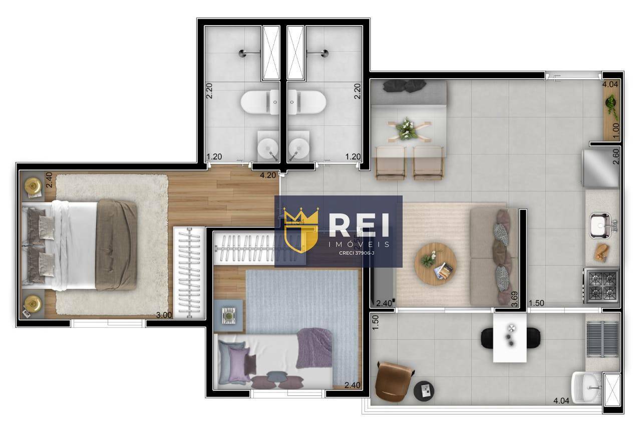 Apartamento, 2 quartos, 47 m² - Foto 41