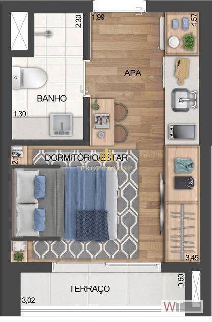 Apartamento à venda com 1 quarto, 21m² - Foto 12