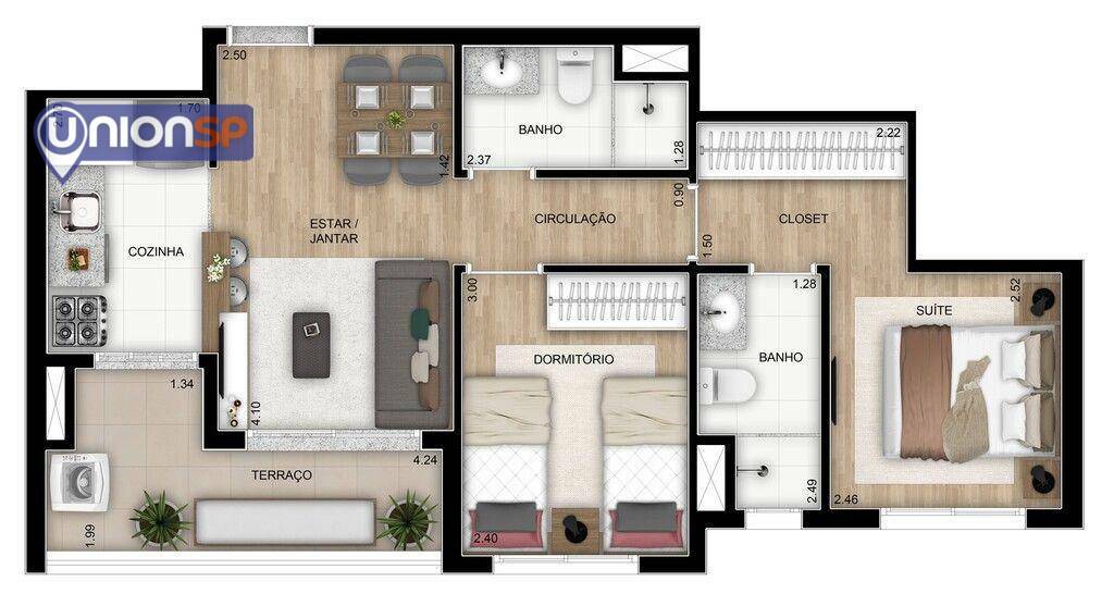 Apartamento à venda com 3 quartos, 68m² - Foto 28