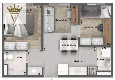 Apartamento à venda com 2 quartos, 35m² - Foto 16