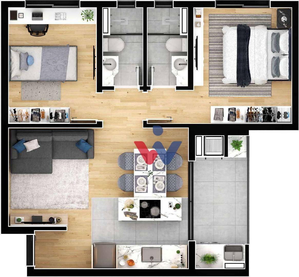 Apartamento à venda com 2 quartos, 56m² - Foto 24