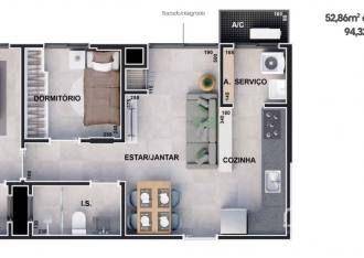 Apartamento à venda com 2 quartos, 52m² - Foto 3