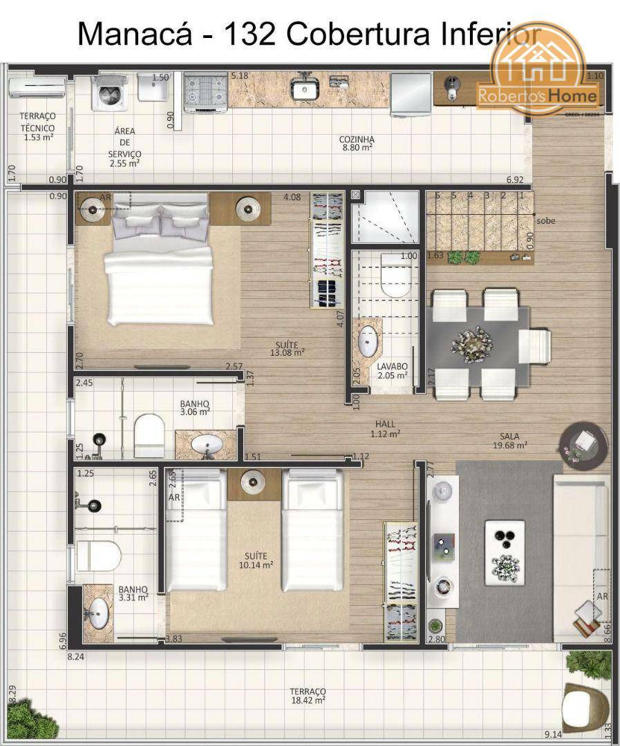 Cobertura à venda com 3 quartos, 192m² - Foto 6