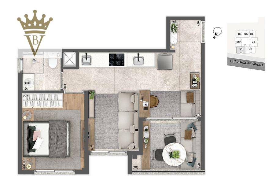 Apartamento à venda com 2 quartos, 41m² - Foto 12