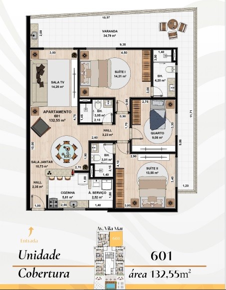 Apartamento à venda com 3 quartos, 132m² - Foto 14