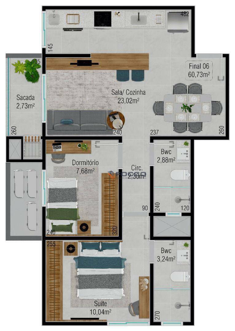 Apartamento à venda com 2 quartos, 61m² - Foto 37