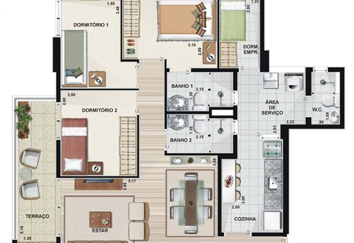 Apartamento à venda com 3 quartos, 78m² - Foto 3