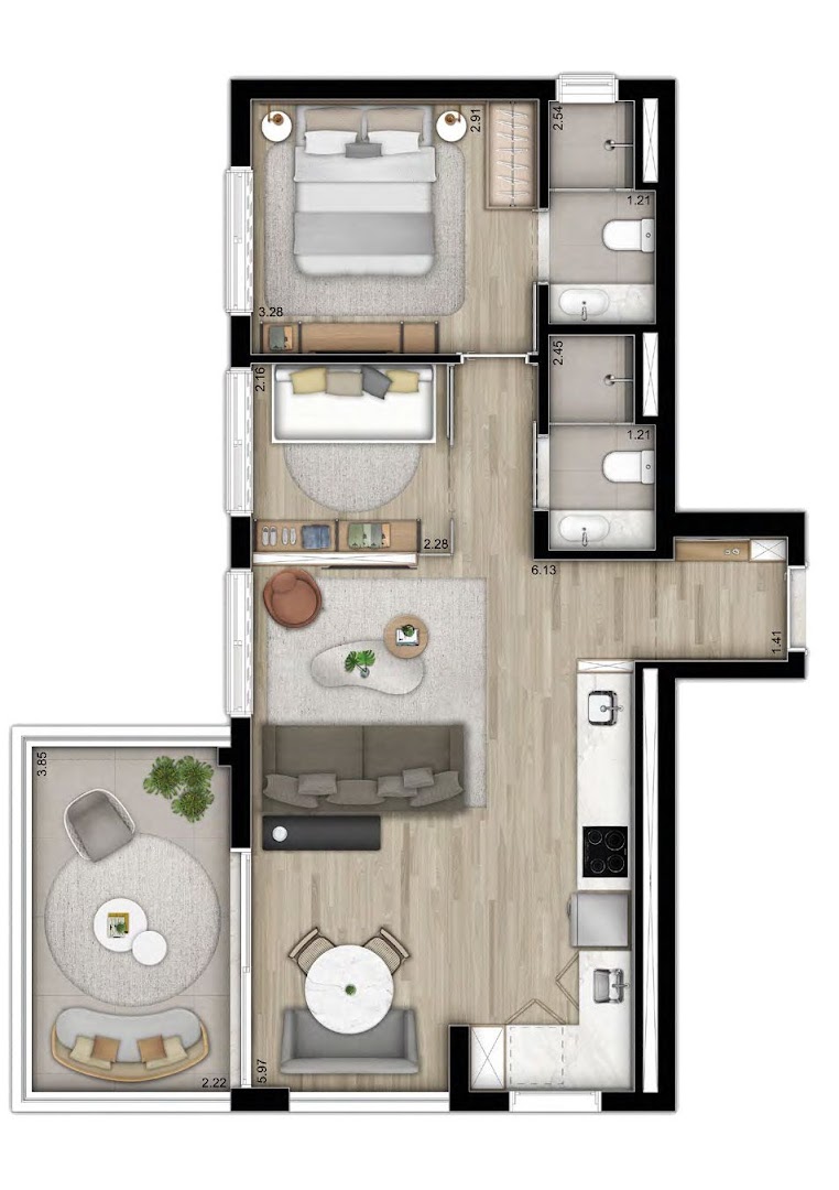 Apartamento à venda com 2 quartos, 60m² - Foto 34