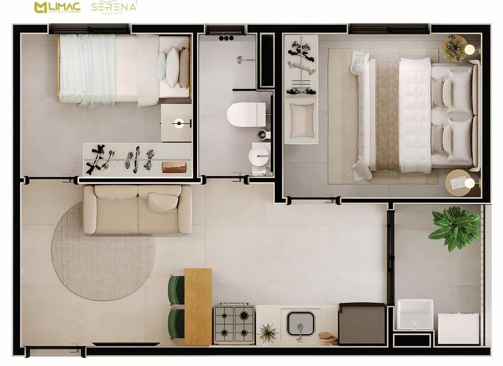 Apartamento à venda com 2 quartos, 33m² - Foto 2