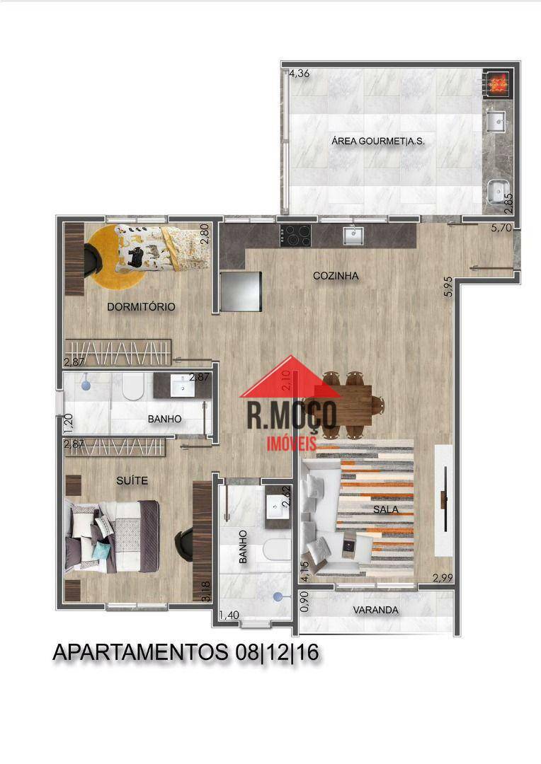 Apartamento à venda com 2 quartos, 64m² - Foto 19