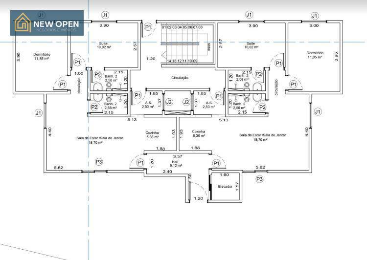 Apartamento à venda com 2 quartos, 58M2 - Foto 2