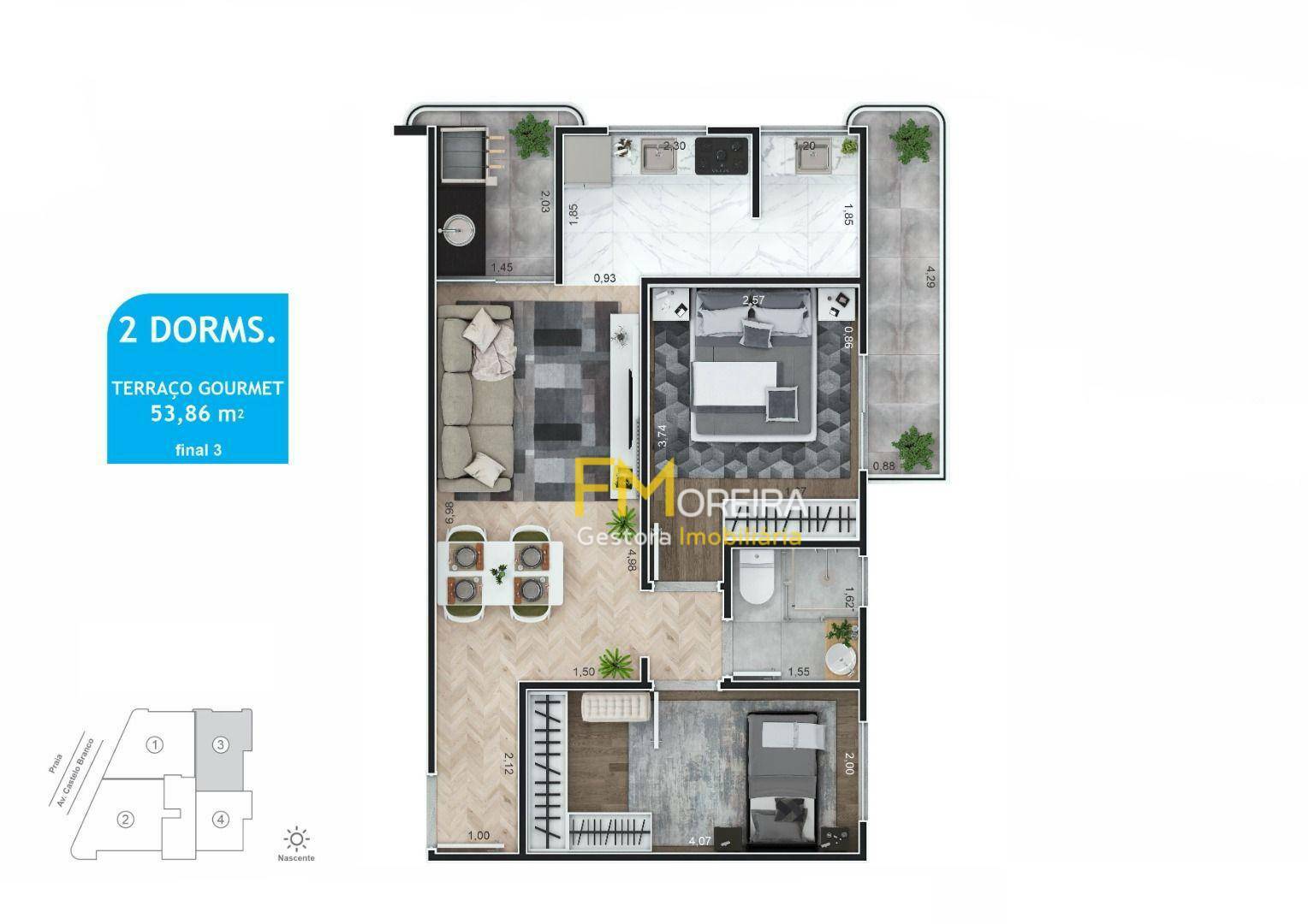 Apartamento à venda com 2 quartos, 53m² - Foto 12