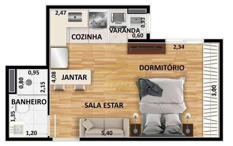 Apartamento à venda com 1 quarto, 28m² - Foto 16