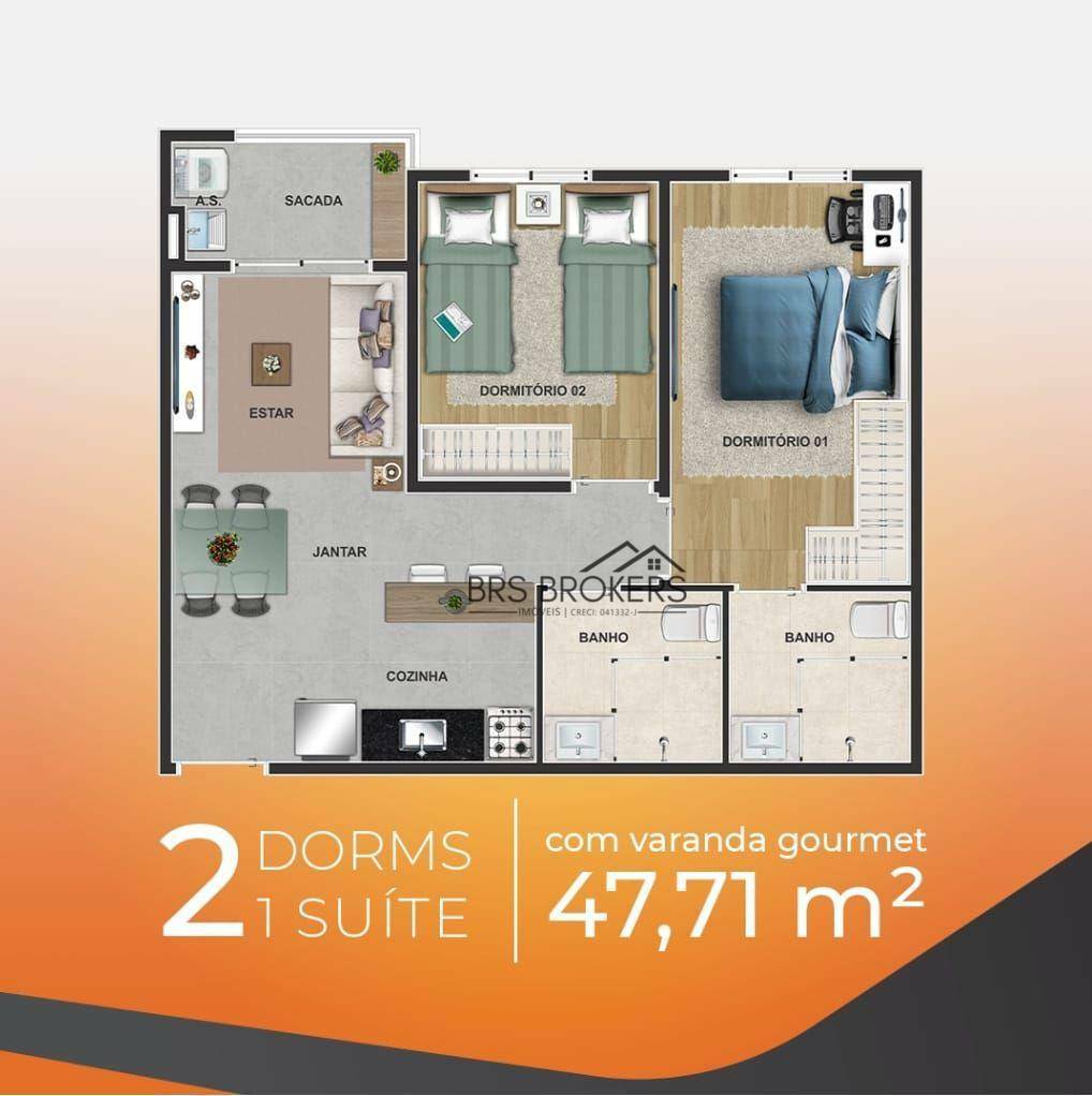 Apartamento à venda com 2 quartos, 47m² - Foto 31