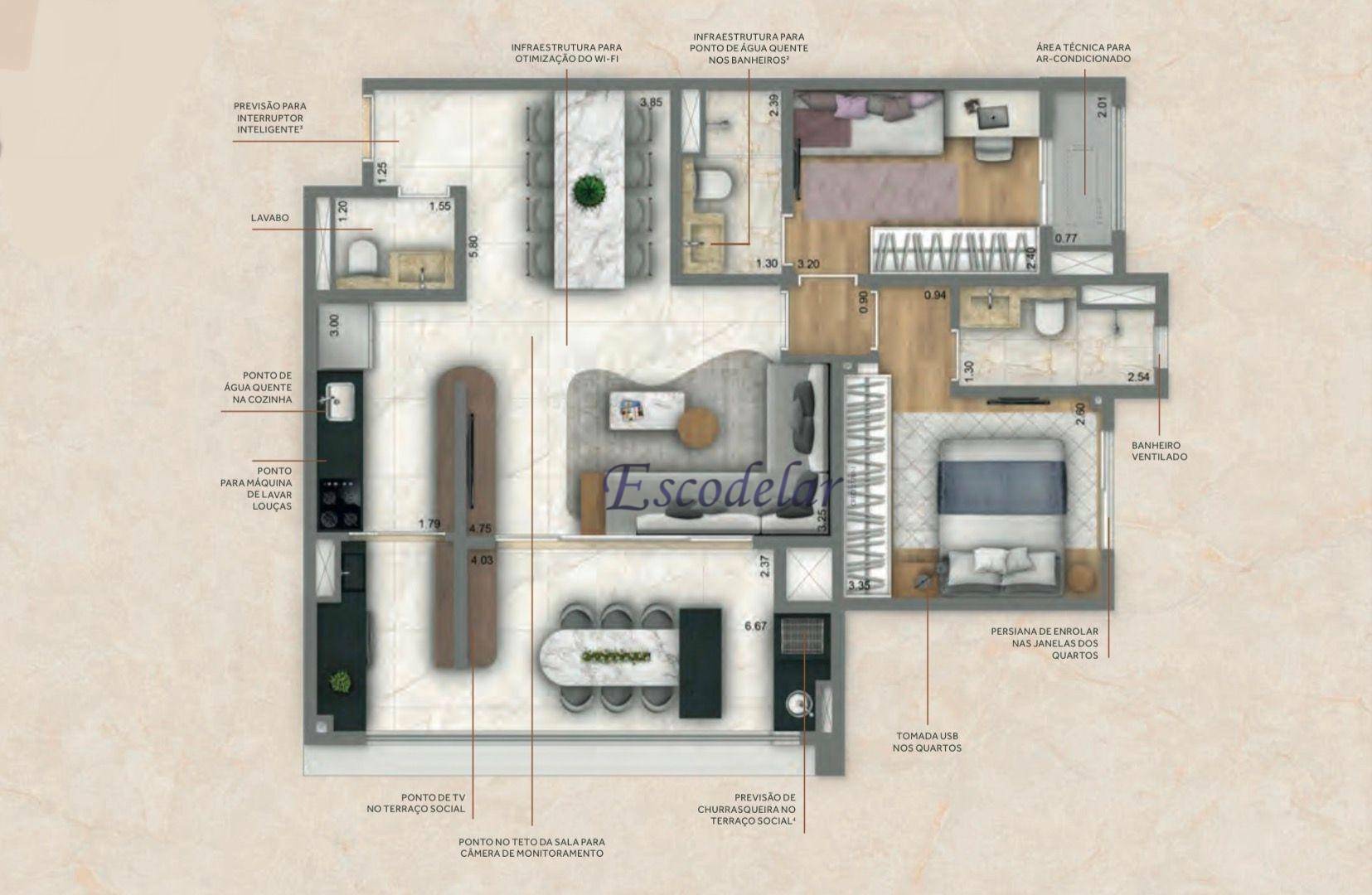 Apartamento à venda com 3 quartos, 125m² - Foto 17