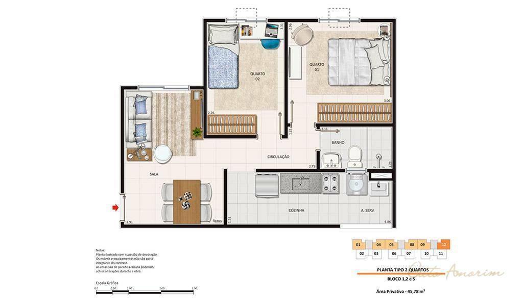 Apartamento à venda com 2 quartos, 46m² - Foto 16