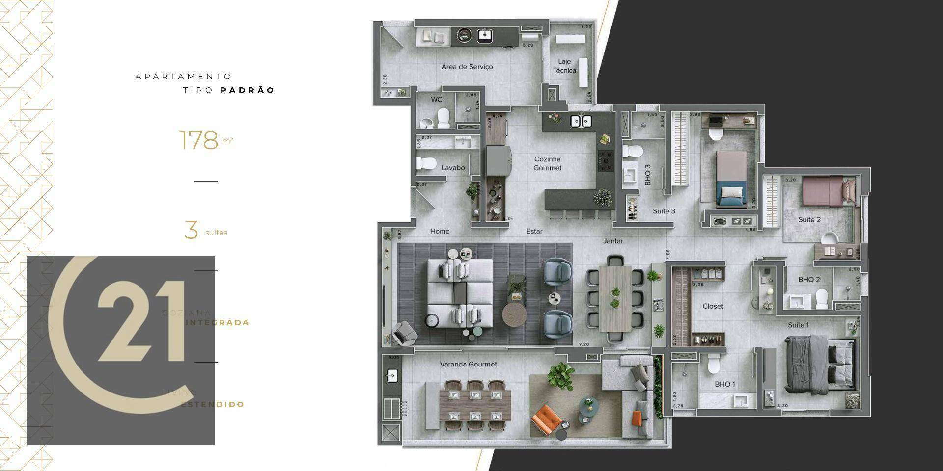 Apartamento à venda com 3 quartos, 178m² - Foto 20