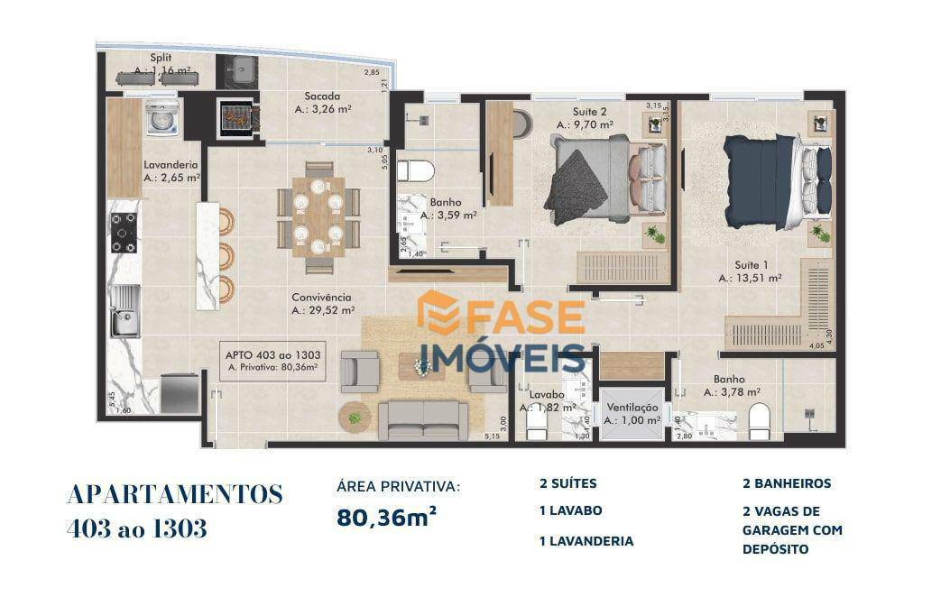 Apartamento à venda com 2 quartos, 80m² - Foto 10