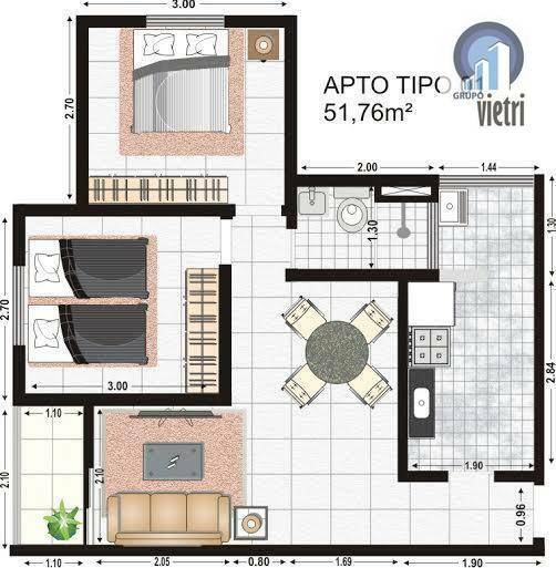 Apartamento à venda com 2 quartos, 50m² - Foto 8