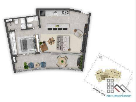 Apartamento à venda com 1 quarto, 62m² - Foto 24