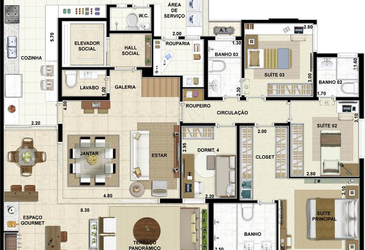 Apartamento à venda com 4 quartos, 156m² - Foto 13