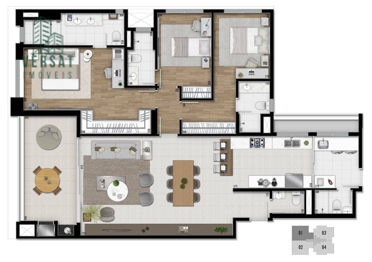 Apartamento à venda com 3 quartos, 154m² - Foto 38