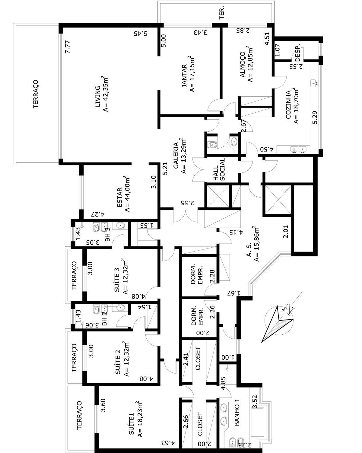 Apartamento à venda com 4 quartos, 335m² - Foto 2