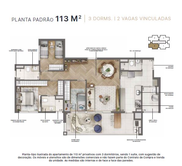 Apartamento à venda com 3 quartos, 113m² - Foto 13