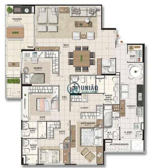 Apartamento à venda com 4 quartos, 158m² - Foto 9