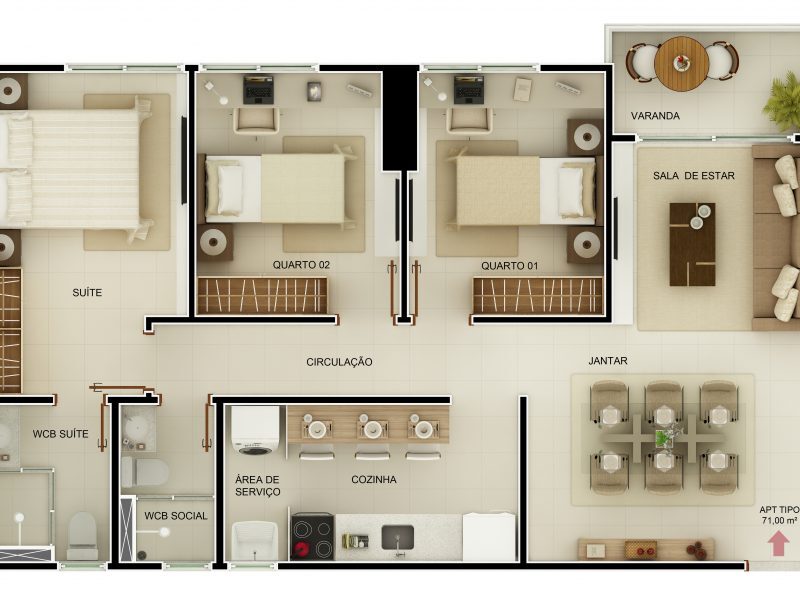 Apartamento à venda com 3 quartos, 71m² - Foto 24