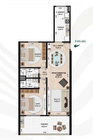 Apartamento à venda com 3 quartos, 132m² - Foto 8