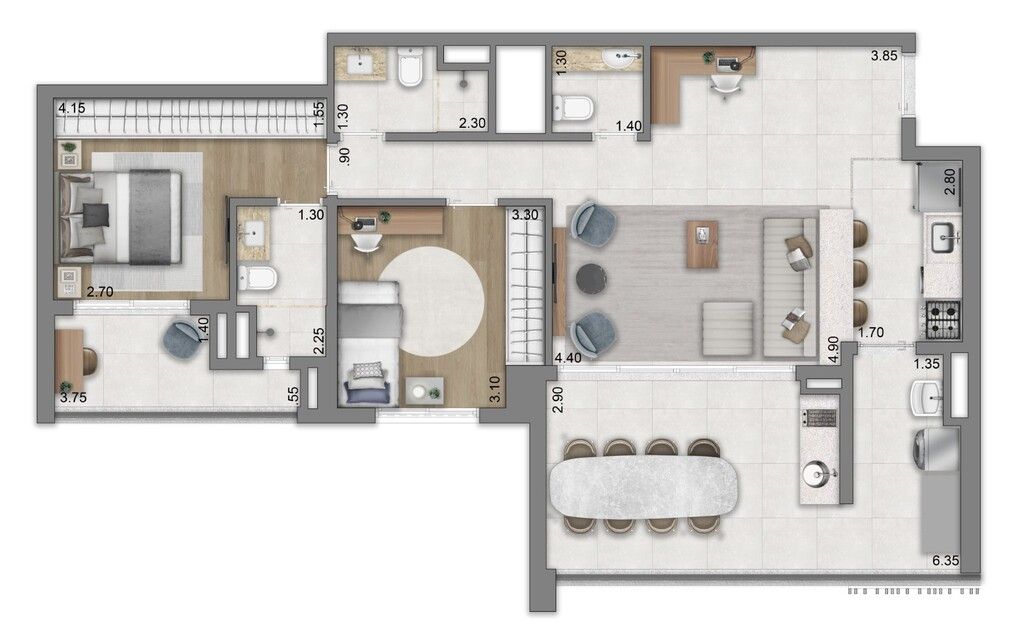 Apartamento à venda com 3 quartos, 138m² - Foto 23