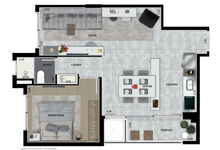 Apartamento à venda com 1 quarto, 35m² - Foto 6