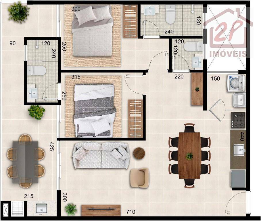 Apartamento à venda com 2 quartos, 76m² - Foto 9