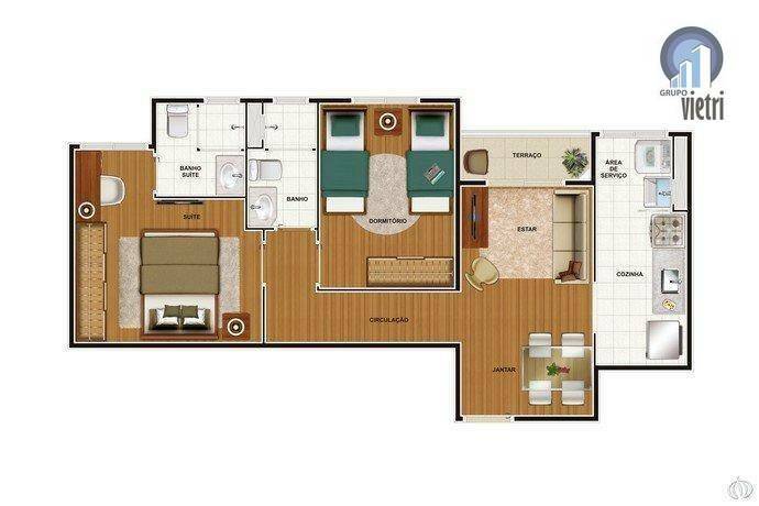 Apartamento à venda com 2 quartos, 53m² - Foto 6