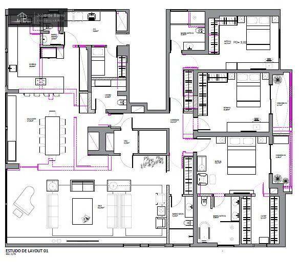 Apartamento à venda com 3 quartos, 289m² - Foto 13