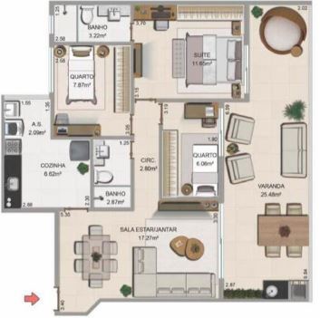 Apartamento à venda com 3 quartos, 8824m² - Foto 10