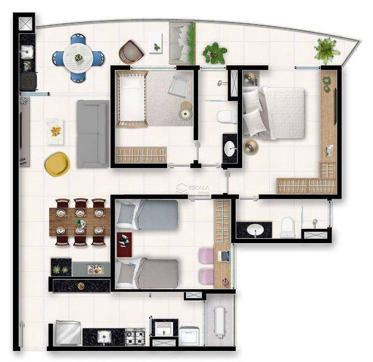 Apartamento à venda com 3 quartos, 90m² - Foto 22