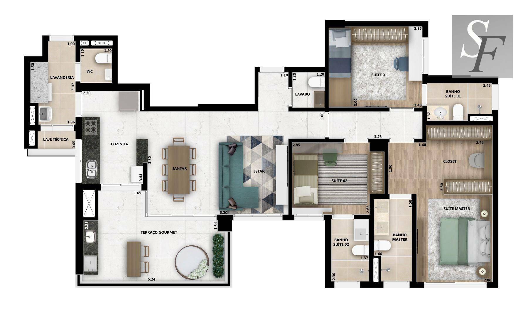 Apartamento à venda com 3 quartos, 131m² - Foto 16