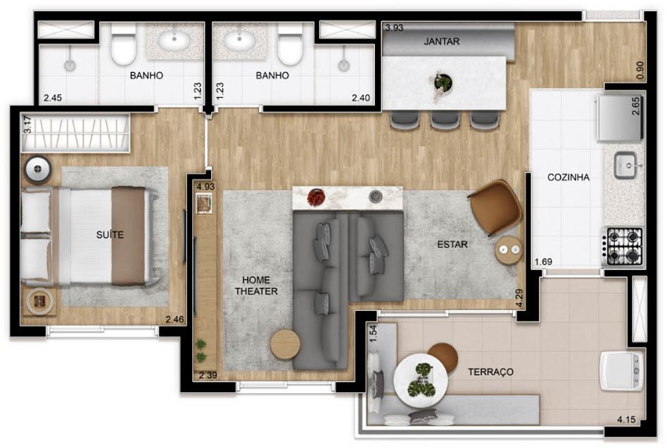 Apartamento à venda com 2 quartos, 54m² - Foto 43