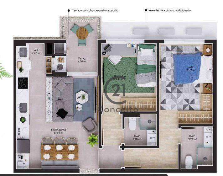 Apartamento à venda e aluguel com 2 quartos, 71m² - Foto 11